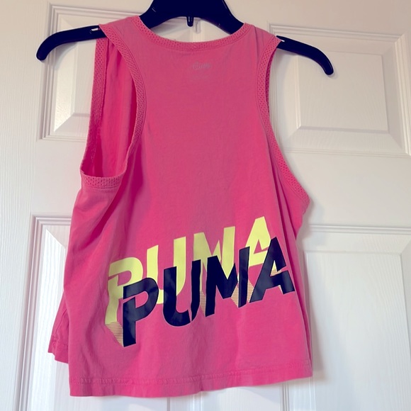 Pink girls youth size 8-10 (M youth) Puma brand tank top very good condition - Picture 2 of 5